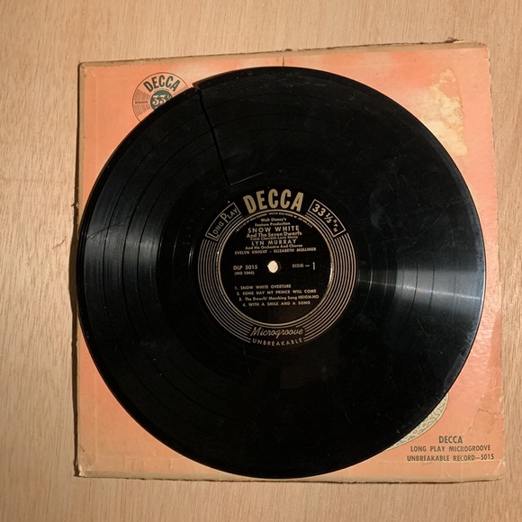 Vintage 40s Snow White & The Seven Dwarfs Decca Vinyl Record Walt Disney defects - Picture 13 of 17